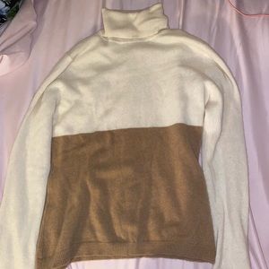 Garnet Hill Cashmere Sweater two toned